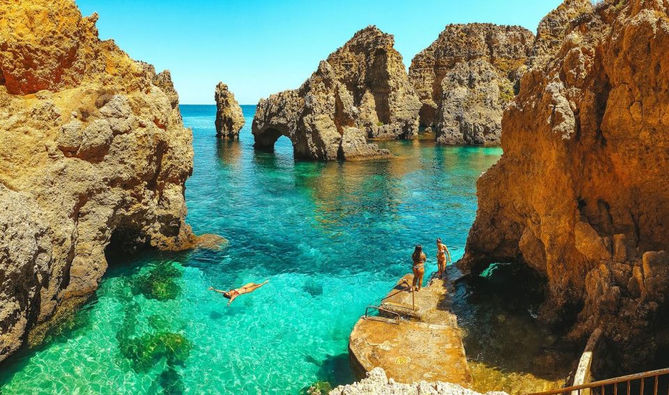 Lisbon: Algarve, Benagil Cave, Carvoeiro & Lagos Day Trip - Benagil Sea Cave: land viewpoints first, water time as an option