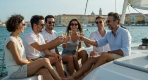 Lisbon: Champagne Sailing Tours - Sailing under the 25 de Abril Bridge: the Lisbon picture you’ll want