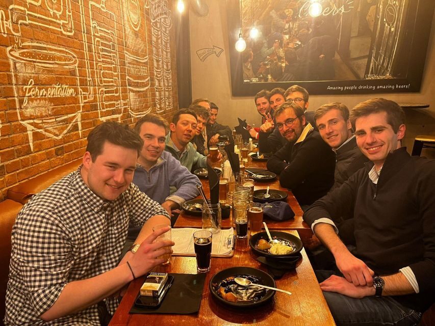 Lisbon: Legendary Beer Dinner - The evening flow: starter, fish main, dessert, and four tastings