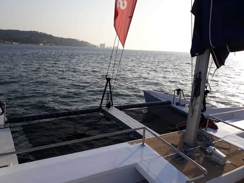 Lisbon: Private Catamaran Charter for up to 18-People - Sunset Departures and the 50€ Supplement