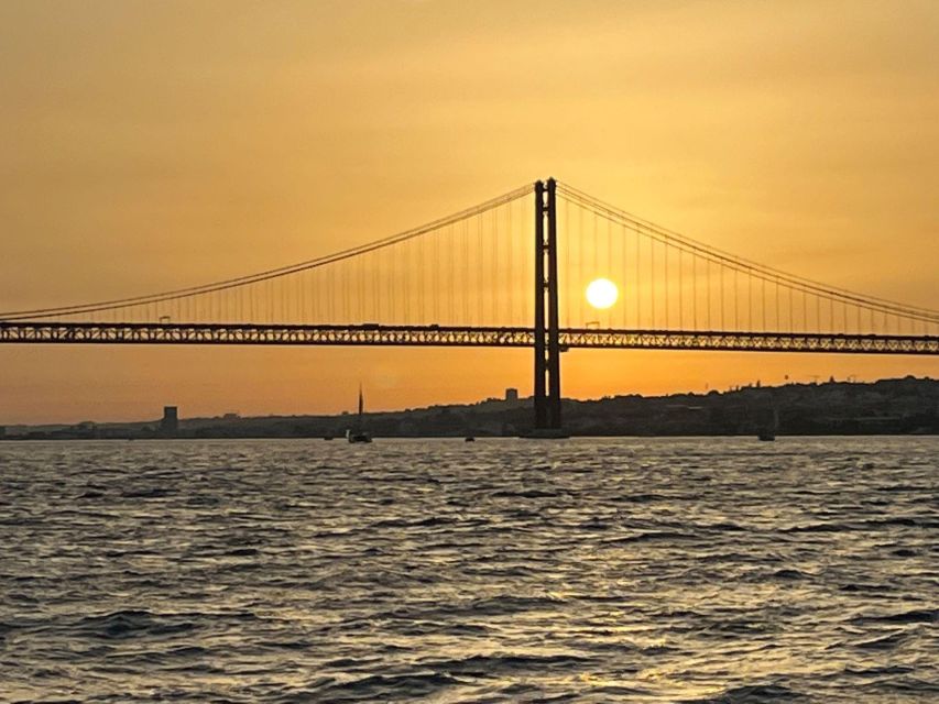 Lisbon Sunset Sensations 2h Cruise - Under Ponte 25 de Abril and Facing Cristo Rei at Water Level
