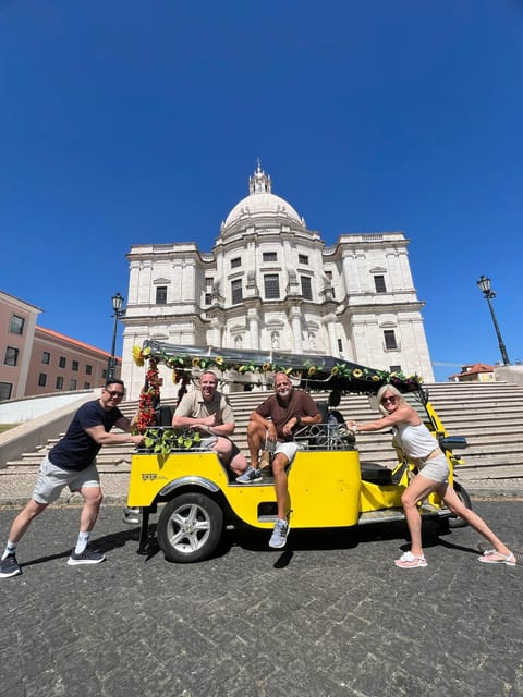 Lisbon:Half-day Guided Tuk Tuk Tour OldTown CityCenter Belem - Meet at Time Out Market and ride the hills efficiently
