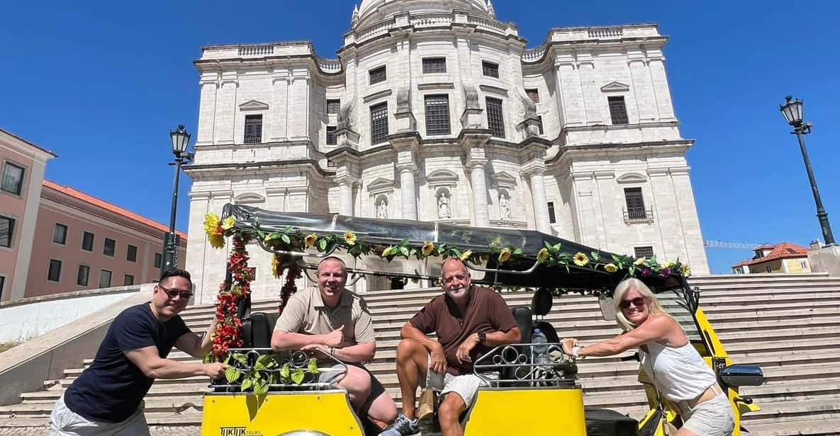 Lisbon:Half-day Guided Tuk Tuk Tour OldTown CityCenter Belem - Rossio, Santa Justa, and the Baixa–Chiado backbone of the city