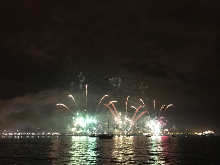 Sail into 2026: Lisbon Fireworks from the River - The Midnight Moment: Commerce Square Fireworks, Seen From the Water